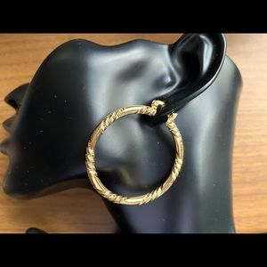 14k Goldfill hoop earrings 2” New